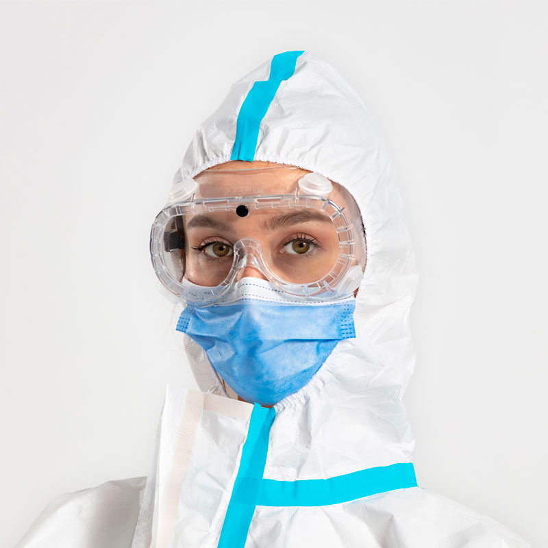 NON STERILE COVERALL TYPE 3-B/4-B/5-B/6-B (STERILE/NON STERILE) PS2551 Hooded Design