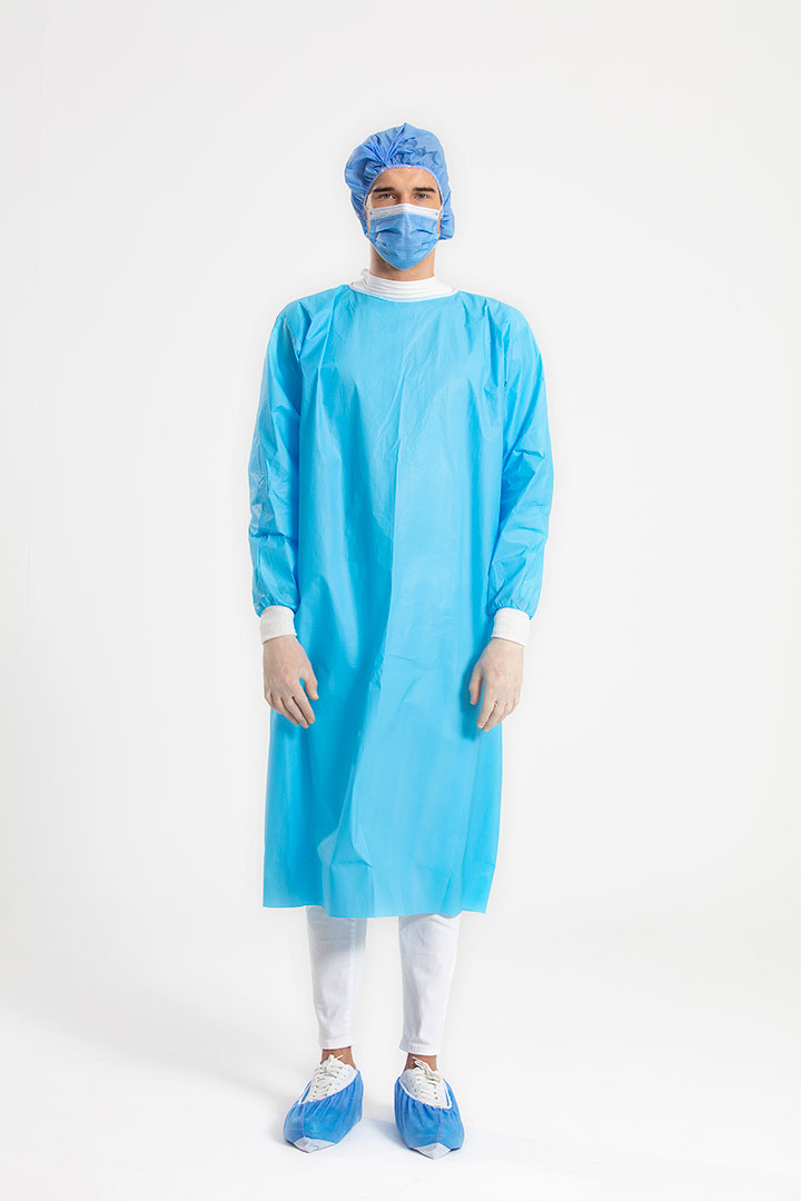 NON STERILE ISOLATION GOWN- AAMI LEVEL 3 BLUE (STERILE/NON STERILE) SG1389-B