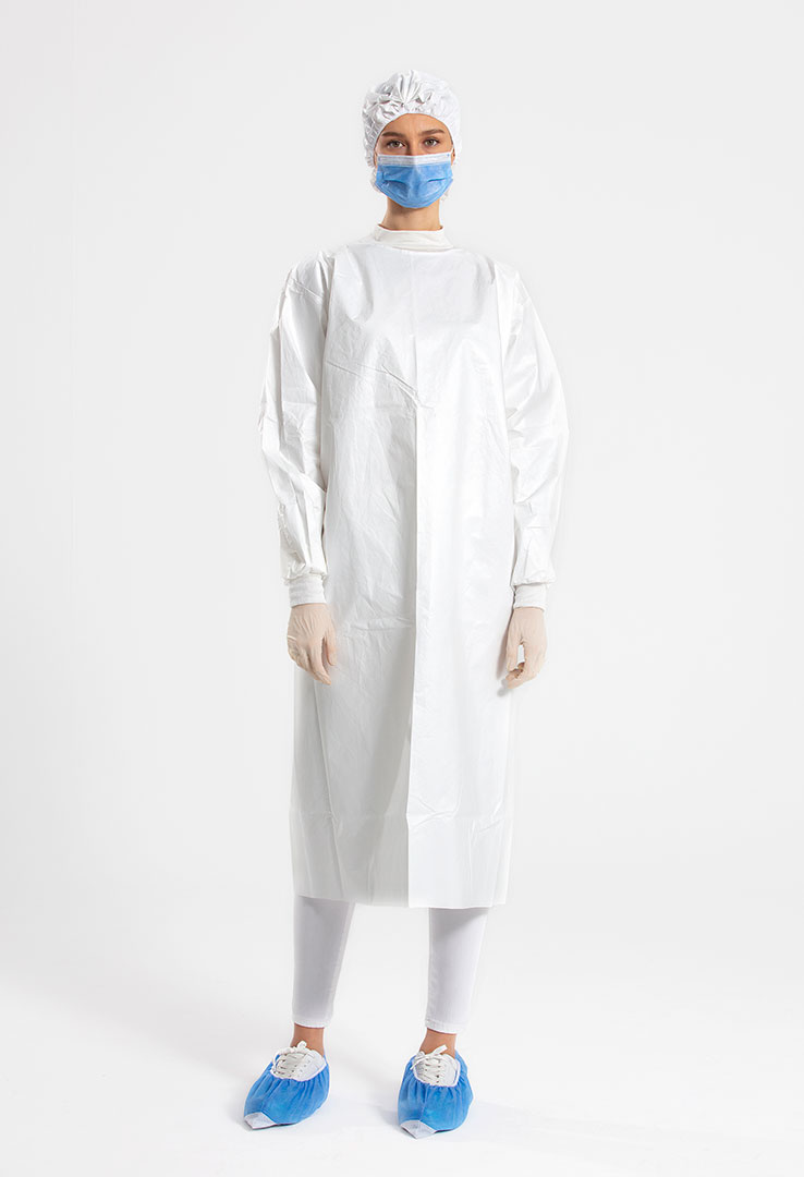 NON STERILE ISOLATION GOWN- AAMI LEVEL 3 WHITE (STERILE/NON STERILE) SG1389