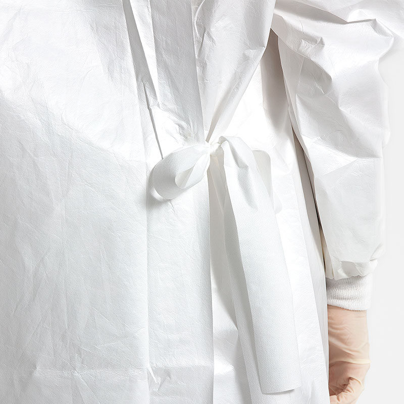 NON STERILE ISOLATION GOWN - AAMI LEVEL 4 WHITE (STERILE/NON STERILE) SG1448 Four Laces